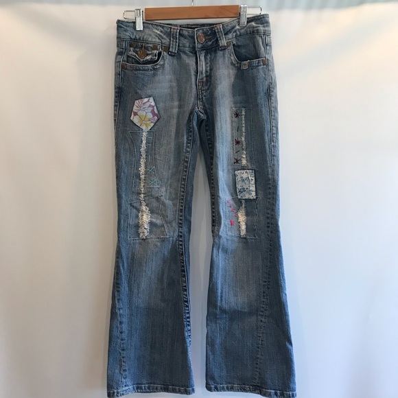 Haute Monde Denim - Haute Monde Patchwork Distressed Jeans